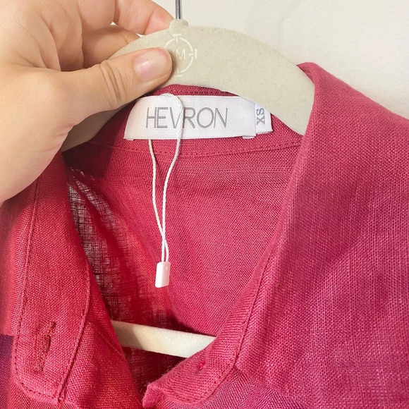 NWOT HEVRON Celine Linen Cut Out Maxi Dress - Picture 10 of 10